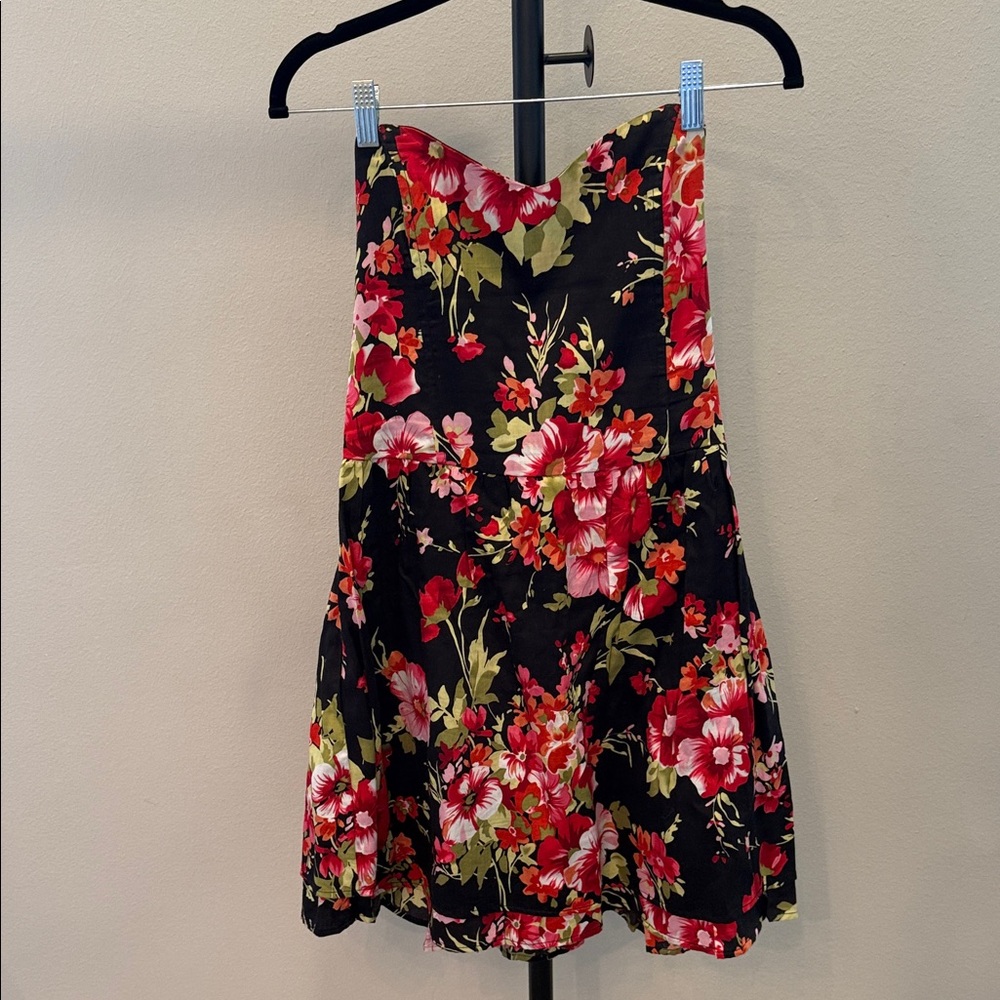 Kimchi Blue Black and Red Floral Dress